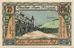 Hahnenklee (heute: Goslar) - Knüppel, Hermann, Hotel Hahnenklee'er Hof - - 1.1.1923 - 75 Pfennig 