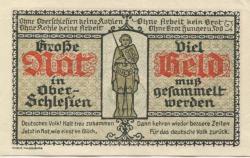 Halberstadt - Rotes Kreuz, Stadt und Landkreis Halberstadt, und Vereinigte Verbände heimattreuer Schlesier, Bezirksgruppe Halberstadt (Oberschlesier Hilfstag) - 11.9.1921 - 75 Pfennig 