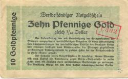 Halle - Handelskammer - 15.11.1923 - 10 Gold-Pfennig