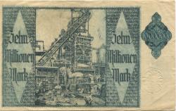 Hamborn (heute: Duisburg) - Thyssen-Hütte, August, Gewerkschaft, Gewerkschaften Friedrich Thyssen, Lohberg, Rhein I - 15.8.1923 - 31.12.1923 - 10 Millionen Mark