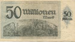 Hamborn (heute: Duisburg) - Thyssen-Hütte, August, Gewerkschaft, Gewerkschaften Friedrich Thyssen, Lohberg, Rhein I - 1.9.1923 - 31.3.1924 - 50 Millionen Mark