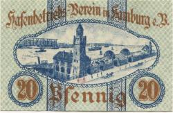 Hamburg - Hafenbetriebs-Verein eV, Wolfgangsweg 5 - April 1920 - 20 Pfennig