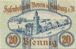 Hamburg - Hafenbetriebs-Verein eV, Wolfgangsweg 5 - November 1920 - 20 Pfennig 