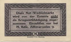 Hamburg - Käse, H., Alsterarcaden 9 - - 1.1.1921 - 25 Pfennig