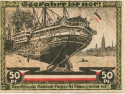 Hamburg - Kultur- und Sportwoche, Finanzausschuss und Geschäftsführung - 12.8.1921/24.8.1921 - 1.10.1921 - 50 Pfennig