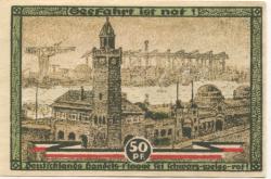 Hamburg - Kultur- und Sportwoche, Finanzausschuss und Geschäftsführung - 12.8.1921/24.8.1921 - 1.10.1921 - 50 Pfennig