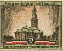 Hamburg - Kultur- und Sportwoche, Finanzausschuss und Geschäftsführung - 12.8.1921/24.8.1921 - 1.10.1921 - 75 Pfennig