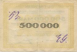 Hamburg - Norddeutsche Union-Werke, Werft, Maschinen- und Waggonbau AG, Rödingsmarkt 72 - 15.8.1923 - 30.9.1923 - 500000 Mark