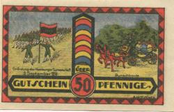 Hamburg-Sankt Georg - Wichmann, Rudolf, Universal Postkarten-Zentrale, Steindamm 101 - 1.6.1921 - 1.9.1922 - 50 Pfennig