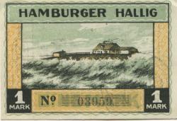 Hamburger Hallig (heute: Reußenköge) - Volquardsen - - 30.9.1921 - 1 Mark