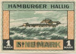 Hamburger Hallig (heute: Reußenköge) - Volquardsen - - 30.9.1921 - 1 Mark