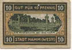 Hamm -Stadt - 18.5.1920 - 10 Pfennig