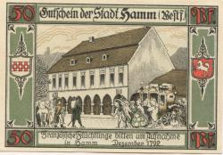Hamm -Stadt - 1.10.1921 - 50 Pfennig