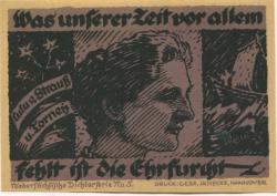 Hannover - Altershilfe des deutschen Volkes, Provinzialausschuss Hannover - 1.2.1922 - 2 Mark