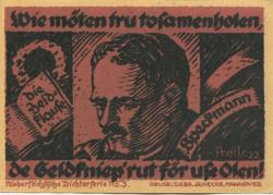Hannover - Altershilfe des deutschen Volkes, Provinzialausschuss Hannover - 1.2.1922 - 5 Mark