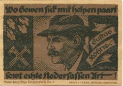 Hannover - Altershilfe des deutschen Volkes, Provinzialausschuss Hannover - 1.2.1922 - 20 Mark