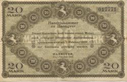 Hannover - Handelskammer - 1.10.1918 - 1.2.1919 - 20 Mark