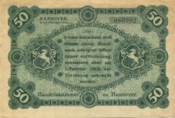 Hannover - Handelskammer - 1.10.1918 - 1.2.1919 - 50 Mark