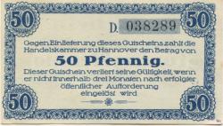 Hannover - Handelskammer - 1.6.1919 - 50 Pfennig