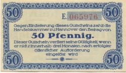 Hannover - Handelskammer - 1.12.1919 - 50 Pfennig