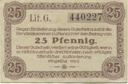 Hannover - Handelskammer - 15.3.1920 - 25 Pfennig