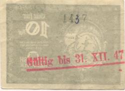 Hannover - KuF GmbH, Georgstr. 11 - - 31.12.1947 - 10 Pfennig