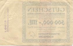 Hannover-Linden - Kreissparkasse des Landkreises Linden - 10.8.1923 - 1.9.1923 - 500000 Mark