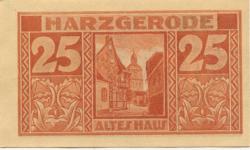 Harzgerode - Stadt - 7.7.1921 - 25 Pfennig 