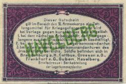 Havelberg - Inspektion der Kriegsgefangenenlager im Bereich des III.Armeekorps - 1.10.1917 - 50 Pfennig