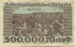 Hechingen und Haigerloch - Amtsverbände - August 1923 - 500000 Mark