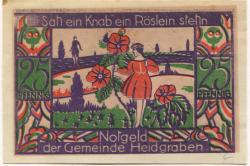 Heidgraben - Gemeinde - - 31.1.1922 - 25 Pfennig