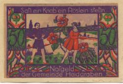 Heidgraben - Gemeinde - - 31.1.1922 - 50 Pfennig