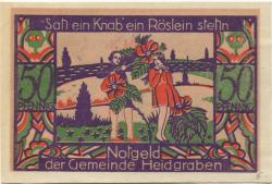 Heidgraben - Gemeinde - - 31.1.1922 - 50 Pfennig