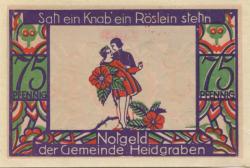 Heidgraben - Gemeinde - - 31.1.1922 - 75 Pfennig