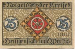Heiligenstadt und Worbis - Kreise - 1.7.1919 - 25 Pfennig 