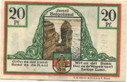 Helgoland - Spar- und Leihkasse - Oktober 1919 - 20 Pfennig