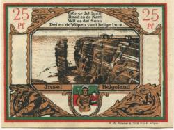 Helgoland - Spar- und Leihkasse - Oktober 1919 - 25 Pfennig