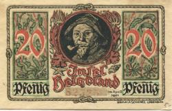 Helgoland - Spar- und Leihkasse - April 1921 - 20 Pfennig