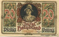 Helgoland - Spar- und Leihkasse - April 1921 - 20 Pfennig