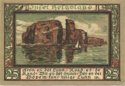 Helgoland - Spar- und Leihkasse - April 1921 - 25 Pfennig
