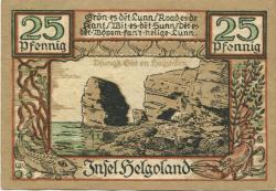 Helgoland - Spar- und Leihkasse - April 1921 - 25 Pfennig