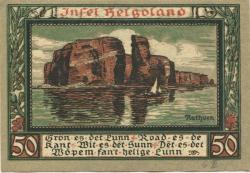 Helgoland - Spar- und Leihkasse - April 1921 - 50 Pfennig