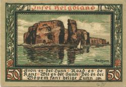 Helgoland - Spar- und Leihkasse - April 1921 - 50 Pfennig