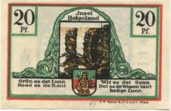 Helgoland - Spar- und Leihkasse - Oktober 1921 - 20 Pfennig