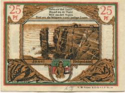 Helgoland - Spar- und Leihkasse - Oktober 1921 - 25 Pfennig