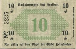Helmbrechts - Stadt - 10.4.1917 - 10 Pfennig