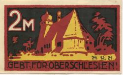 Helmstedt - Rotes Kreuz und vereinigte Verbände heimattreuer Oberschlesier, Ortsgruppe Helmstedt - 24.12.1921 - 2 Mark