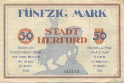 Herford - Stadt - 1.10.1922 - 50 Mark