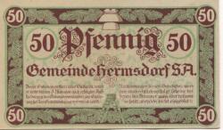 Hermsdorf - Gemeinde - 4.4.1919 - 50 Pfennig