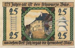 Hermsdorf - Gemeinde - 1.5.1921 - 25 Pfennig